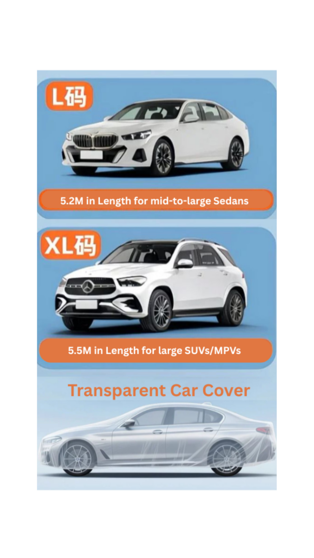 Transparent Car Cover/Outdoor Protection Cover for Cars
