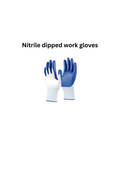 Wear-Resistant Working Protective Nitrile (Rubber) Gloves (50 pairs)
